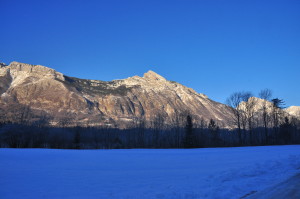 Monte Rombon da cui le artiglierie austro-ungariche martellavano le trincee italiane nell'Alta Valle dell'Isonzo a Plezzo